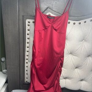 SHEIN Red Midi Dress
